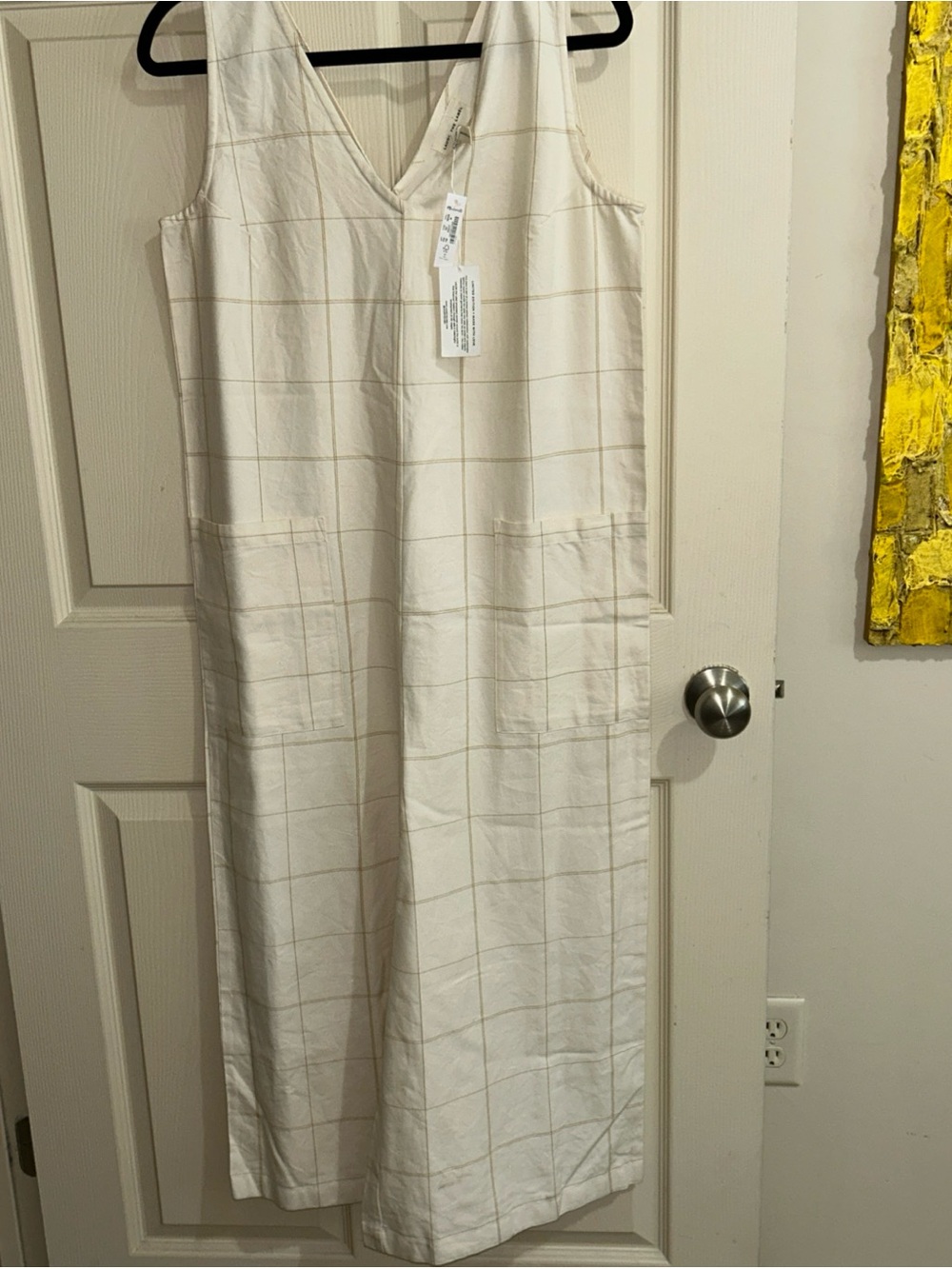 Madewell x LAUDE the Label Windowpane Cropped Jumpsuit Women's Medium NWT - Picture 5 of 13